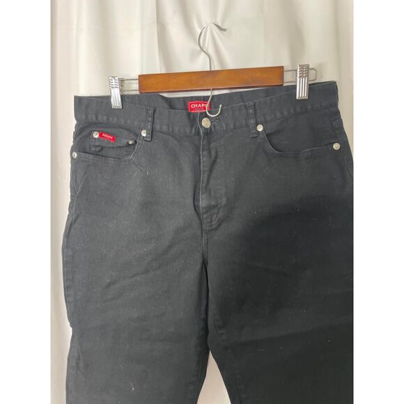 Chaps black jeans denim pants women's 10 cropped  rigid heavy fashionable - Picture 2 of 15